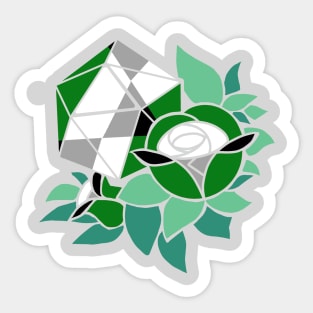 Pretty Poly Rose Aegoromantic Pride Sticker